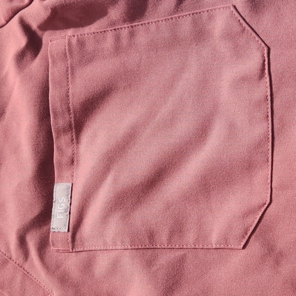 Figs Pink V-Neck Scrub Top - Picture 2 of 5